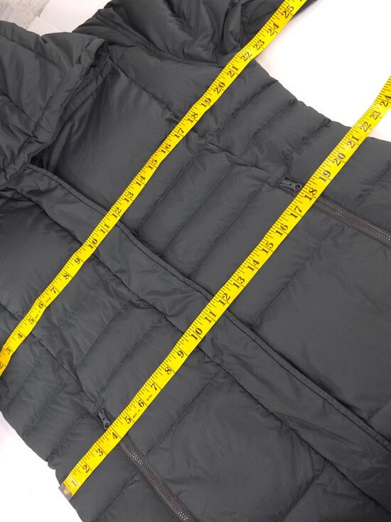 I. SPIEWAK & SONS Warren GRAY Hooded Down Puffer Long Coat Women’s Size LARGE.. - Picture 13 of 16